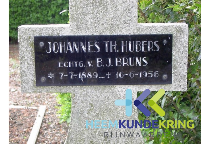 Grafstenen kerkhof Herwen Coll. HKR (331) J.Th. Hubers
